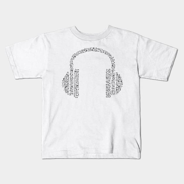 Music Abstract Kids T-Shirt by Njuguman